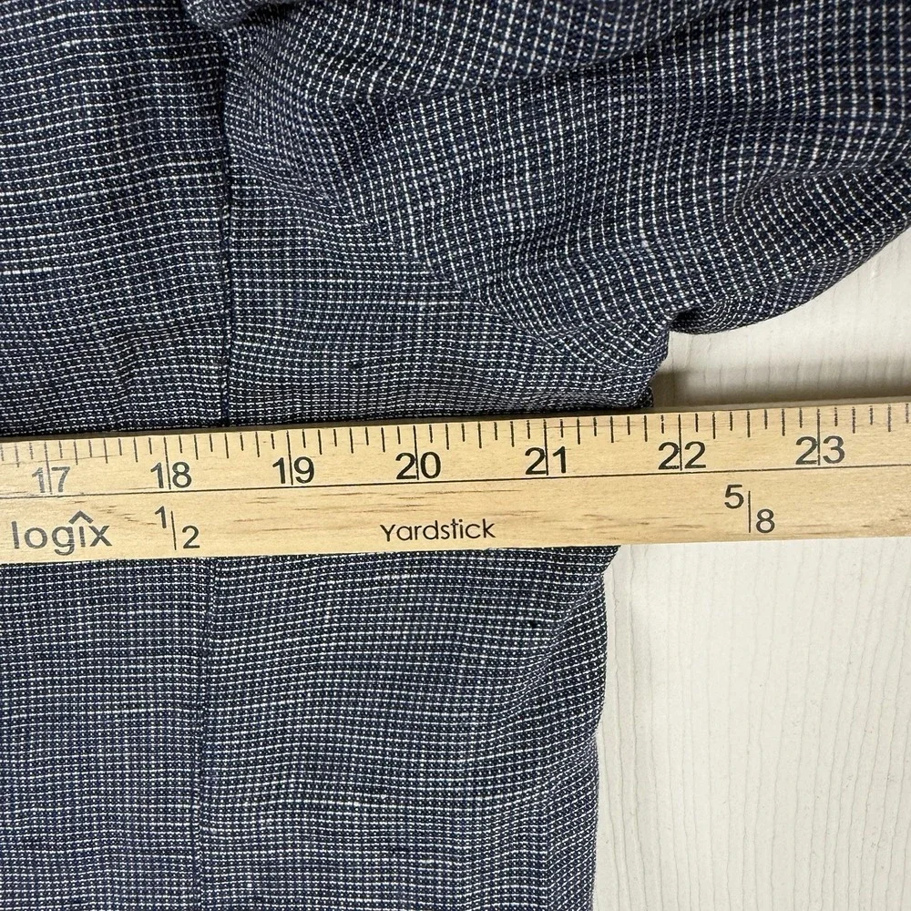 Frank and Oak Blazer Mens 44 Blue 100% Linen Laurier Fit Unstructured Sport Coat